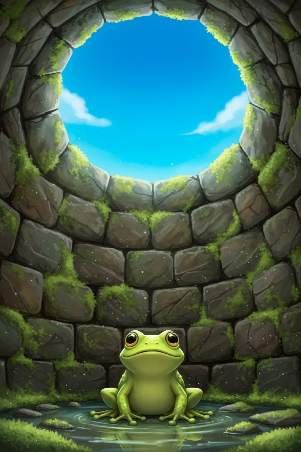 Лягушка на дне колодца