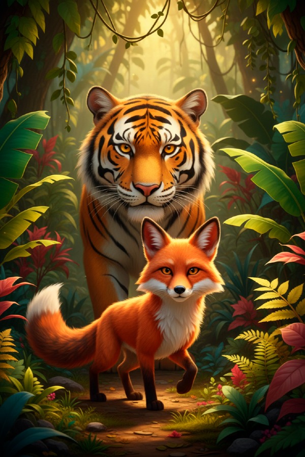 Лиса пользуется мощью тигра