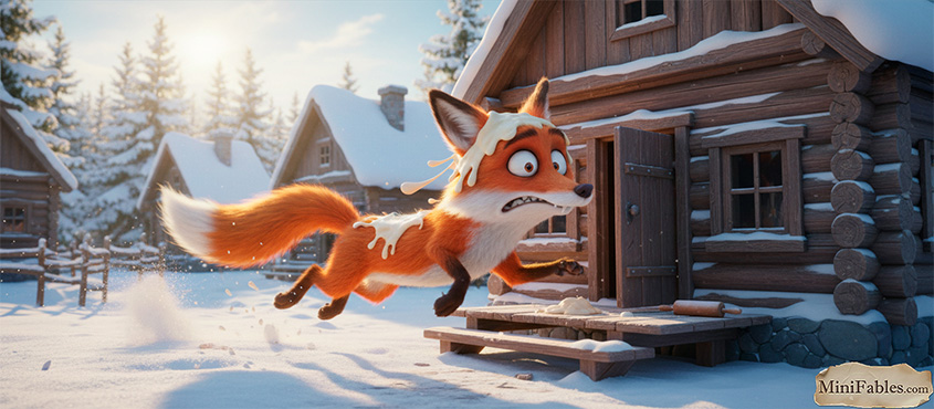 Иллюстрация к сказке Лиса и Волк (Ловись рыбка)